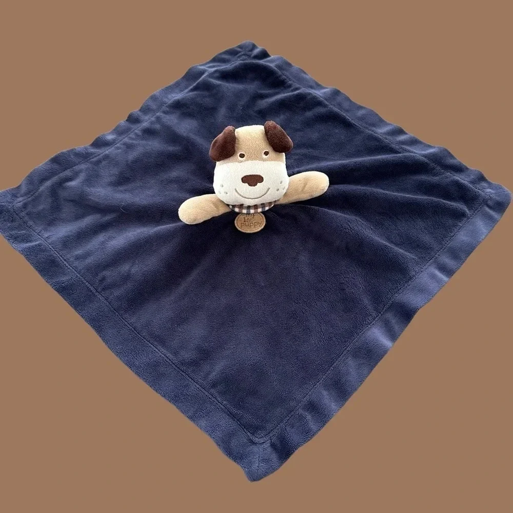 2012‎ Carters Baby My First puppy Dog Security Blanket Lovey Rattle Plush Blue